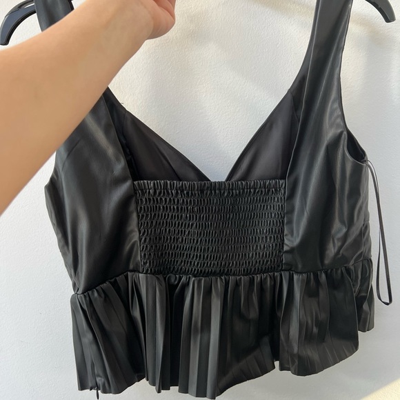 Brand new with tags ZARA Vegan Leather top - Picture 2 of 5
